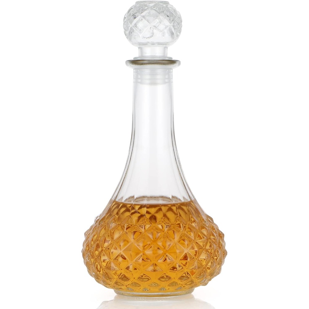 Glass Decanter Whiskey - Glass Decanter with Airtight Stopper, 800ML/27OZ