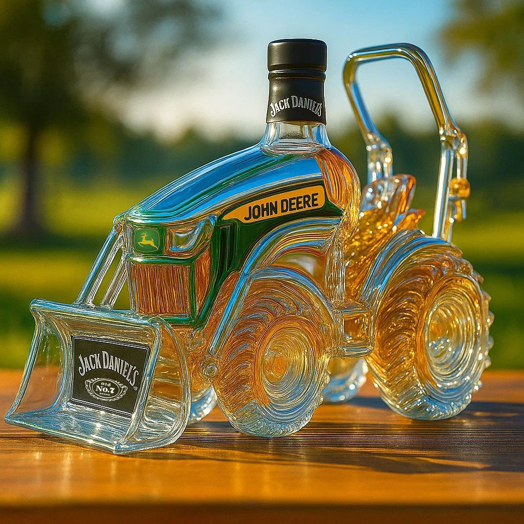 Glass Decanter Whiskey - Premium Whiskey Bottle, Elegant Glass Design,