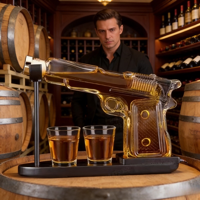 Sandhawk Glass Pistol Decanter - Glass Decanter Whiskey のレビューと価格