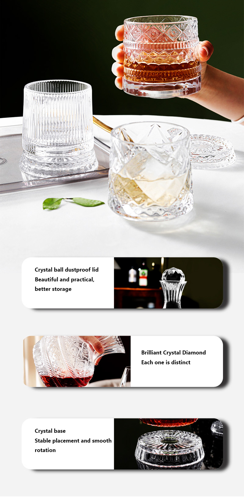 DEOUNY European Star Diamond R - Glass Decanter Whiskey のレビューと価格