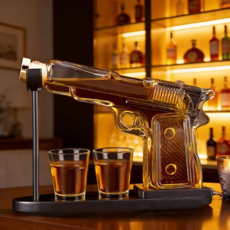 Pistol Shape Whiskey Decanter  - Glass Decanter Whiskey のレビューと価格