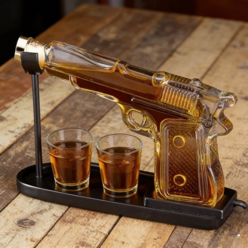 Pistol Shape Whiskey Decanter  - Glass Decanter Whiskey のレビューと価格