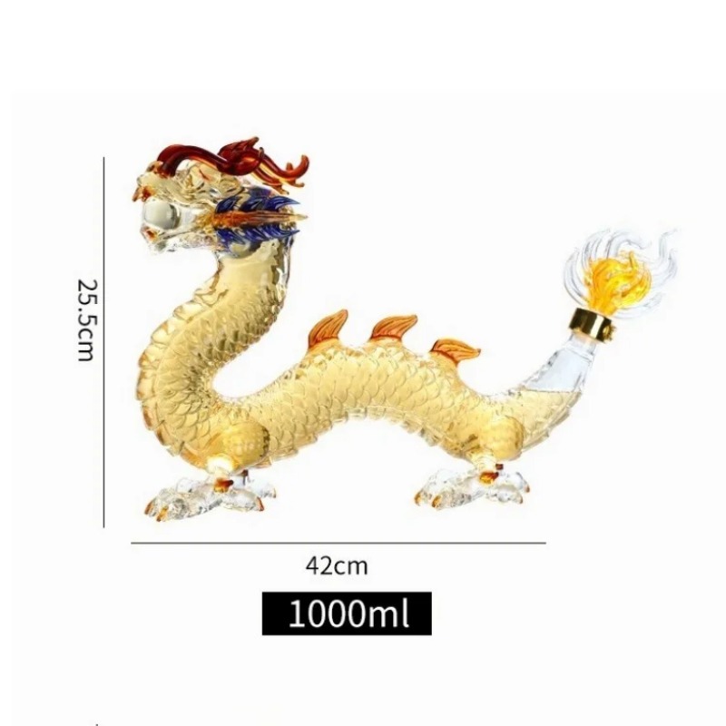 Dragon shaped Chinese Zodiac w - Glass Decanter Whiskey のレビューと価格
