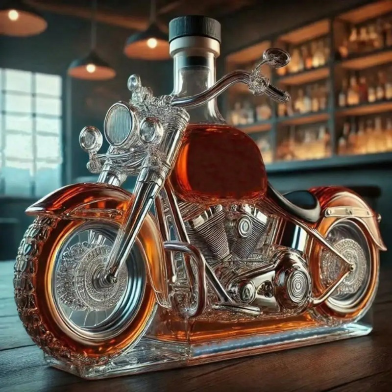 Motorcycle Style Whisky Decant - Glass Decanter Whiskey のレビューと価格