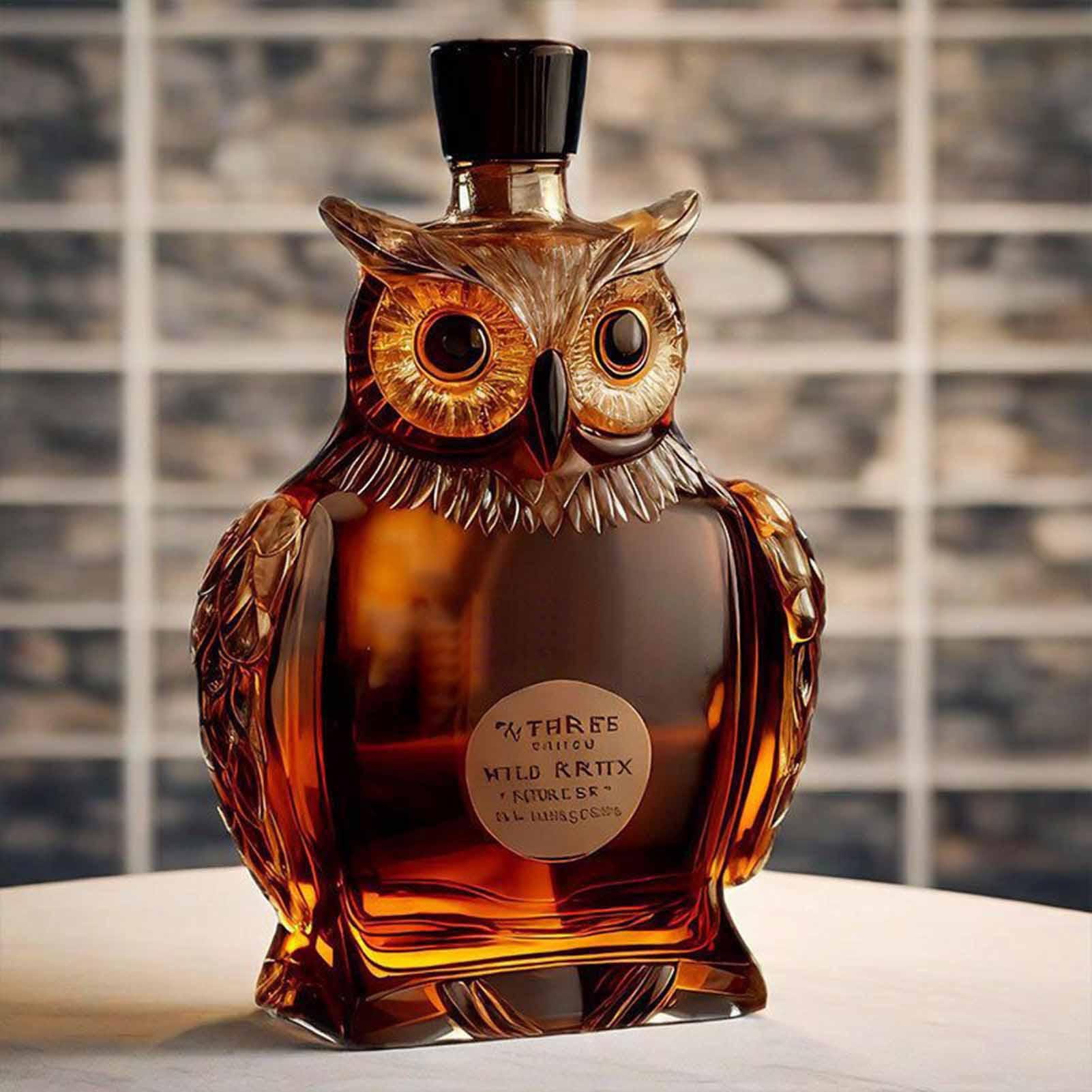 Owl Shape Home Bar Decanter 35 - Glass Decanter Whiskey のレビューと価格