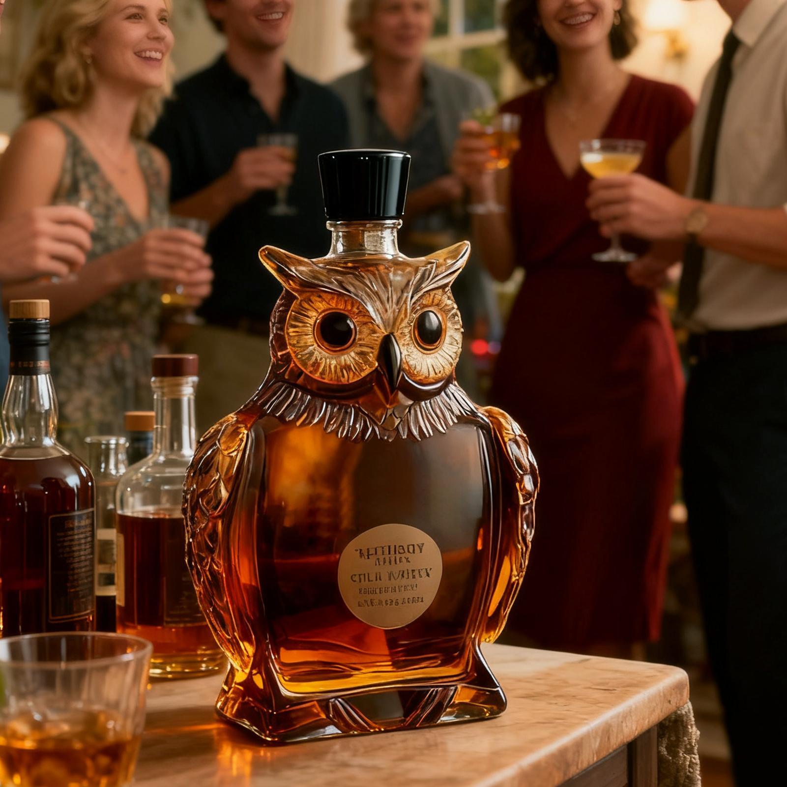 Owl Shape Home Bar Decanter 35 - Glass Decanter Whiskey のレビューと価格