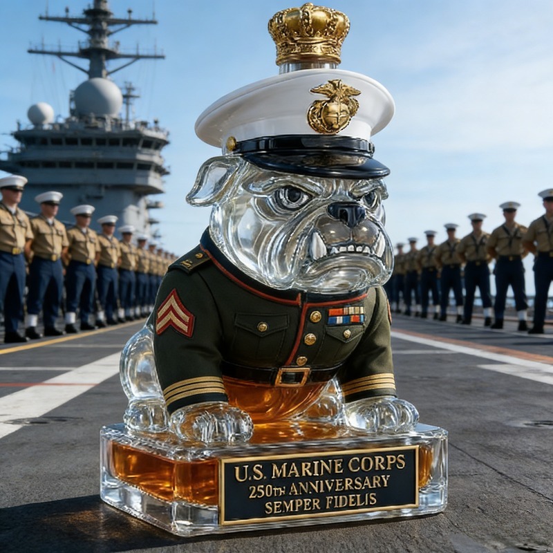 U.S. Marine Corps Bulldog Whis - Glass Decanter Whiskey のレビューと価格