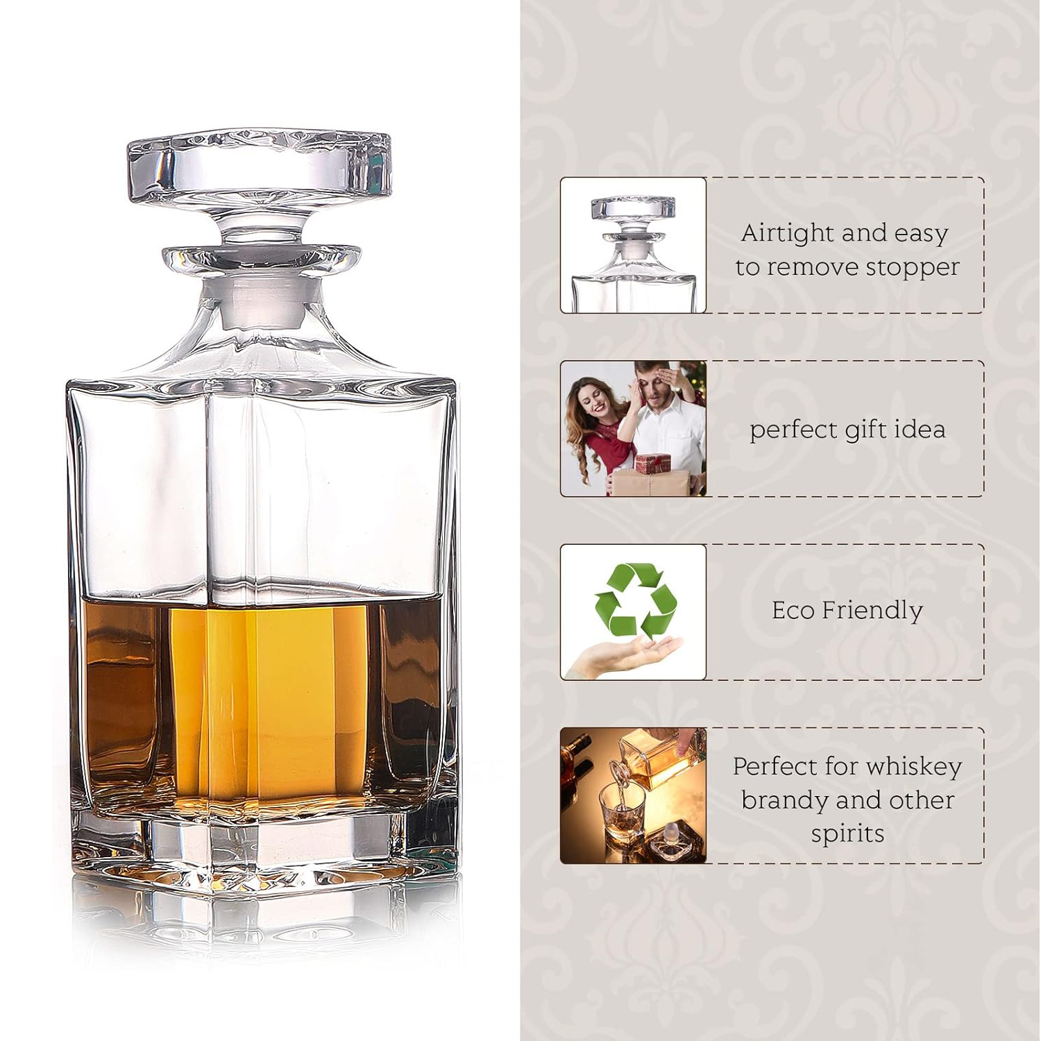 Glass Decanter - Whiskey Decan - Glass Decanter Whiskey のレビューと価格